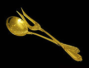 Caron - 197pc. Antique French 950 Sterling Silver & Vermeil Flatware Set, Marly Pattern !
