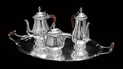 Canaux - 4pc 950 Sterling Silver Tea Set Louis XVI Tea Set