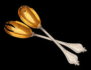 Keller - 198pc Antique French 950 Sterling Silver & Vermeil Flatware Set + Christofle Storage Chest