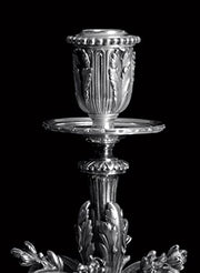 Tetard - Two French Antique Louis XVI 5-Candle 950 Sterling Silver Candelabra + Storage Wraps, Museum Quality.