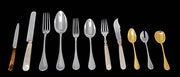 Aucoc 166pc. Antique French 950 Sterling Silver & Vermeil Flatware Set