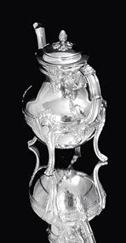Doutre Roussel - 5pc Antique French 950 Sterling Silver Tea Set + Serving Tray