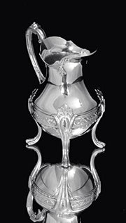 Doutre Roussel - 5pc Antique French 950 Sterling Silver Tea Set + Serving Tray