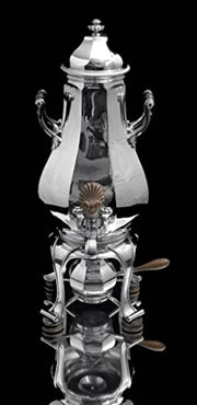 Tetard - 6pc French Art Deco (Gatsby Era) 950 Sterling Silver Tea Coffee Set + Storage Wraps, Museum Quality