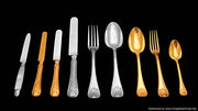 Boin Taburet - Complete Table Service in 950 Sterling Silver, 322pc Flatware Set and 15pc Serving Platter Set