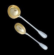 Savary & Fils - 182pc. French Antique 950 Sterling Silver Flatware Set, 26 Svg. Pcs. + Chest