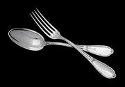 Olier & Caron - 84pc. Antique French 950 Sterling Silver Flatware Set, Mother of Pearl Knives.