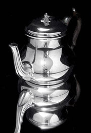 Puiforcat (Hermes) Tetard - 5pc. Louis XVI Sterling Silver Tea Set, Museum Quality, 19th Century.