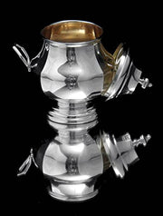French - 4pc Antique 950 Sterling Silver Tea Set + Christofle Tray