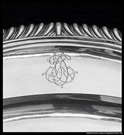 Aucoc - Antique French 950 Sterling Silver Gravy Boat and Large Matching Oval Serving Platter