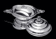 Odiot - Two 3pc. Covered 19th Century 950 Sterling Silver Vegetable Servers