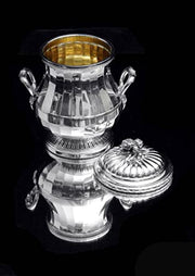 Puiforcat (Hermes) - 8pc. French Louis XVI 950 Sterling Silver Tea/Coffee Set + Wraps