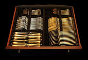 Keller - 198pc Antique French 950 Sterling Silver & Vermeil Flatware Set + Christofle Storage Chest