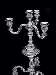 Tetard - Two 4-Candle Antique French Louis XVI 950 Sterling Silver Candelabra + Storage Wraps, Museum Quality