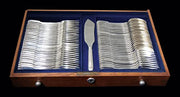 Savary - 277pc. Antique French Sterling Silver Flatware Set, 26 Serving Pieces, 1890s