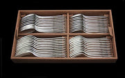 Olier & Caron - 84pc. Antique French 950 Sterling Silver Flatware Set, Mother of Pearl Knives.
