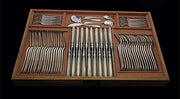 Bloch & Eschwege - 273pc. Antique French 950 Sterling Silver Flatware Set, Rare Mother of Pearl Knives.