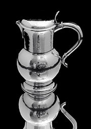 Puiforcat (Hermes) - 6pc. Hammer Finish 950 Sterling Silver Art Deco Tea Set + Serving Tray