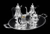 French - 4pc Antique 950 Sterling Silver Tea Set + Christofle Tray