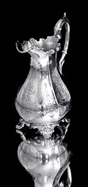 SAVORY And Sons - 9pc. 19th Century Victorian (British) Sterling Silver Tea Set + Storage Wraps.