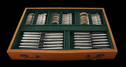 Bonnescoeur - 178pc. Antique French 950 Sterling Silver Flatware Set + Cabinet (Louis XVI)