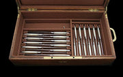 Olier & Caron - 84pc. Antique French 950 Sterling Silver Flatware Set, Mother of Pearl Knives.