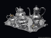 Boulenger - 6pc. Antique French 950 Sterling Silver Tea Set