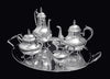 Coignet - 4pc. French 950 Sterling Silver Tea Set + Christofle Serving Tray