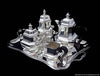 Tetard & Coignet - 5pc. Original French (Gatsby Era) Art Deco 950 Sterling Silver Tea Set + Storage Wraps, Museum Quality