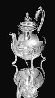 Doutre Roussel - 5pc Antique French 950 Sterling Silver Tea Set + Serving Tray
