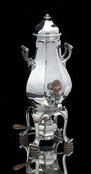 Tetard Freres - 6pc. French Original Art Deco (Gatsby Era) 950 Sterling Silver Tea Set + Storage Wraps, Museum Quality.