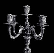 Tetard - Two French Antique Louis XVI 5-Candle 950 Sterling Silver Candelabra + Storage Wraps, Museum Quality.