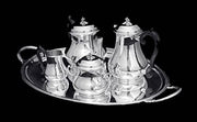 Puiforcat (Hermes) Tetard - 5pc. Louis XVI Sterling Silver Tea Set, Museum Quality, 19th Century.