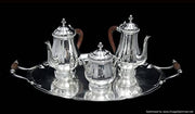 Canaux - 4pc 950 Sterling Silver Tea Set Louis XVI Tea Set