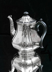 Auguste Leroy 6pc. Original French Art Deco Sterling Silver Tea Set