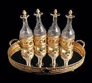Odiot - 17pc Napoleon III Gold Plated Sterling Silver (Vermeil) Decanter Serving Set. MAGNIFICENT !
