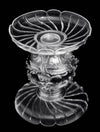 Odiot - Antique French 950 Sterling Silver and Chrystal Candy Serving Dish - 1880s