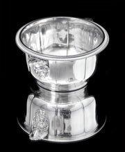 Boin-Taburet & Faberge, - 8pc. French 950 Sterling Silver Tea Set + 6 Faberge Egg Espresso Cups - MAGNIFICENT !