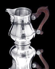 Boin-Taburet & Faberge, - 8pc. French 950 Sterling Silver Tea Set + 6 Faberge Egg Espresso Cups - MAGNIFICENT !