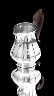 Boin-Taburet & Faberge, - 8pc. French 950 Sterling Silver Tea Set + 6 Faberge Egg Espresso Cups - MAGNIFICENT !