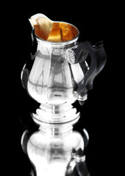 Christofle (Cardeilhac) - 4pc. Antique French 950 Sterling Silver Tea Set + Boulenger Sterling Serving Tray, 1890s !