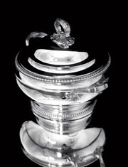 Henin - 2pc. Louis XVI Covered 950 Sterling Silver Vegetable Server / Tureen - Like New !