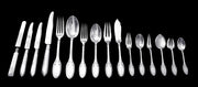 Lapparra - 327pc. Louis XVI Antique French 950 Sterling Silver Flatware Set, Storage Cabinet + 28 Serving Pieces !!