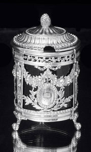 Louis XVI - Original French 18th Century Sterling Silver Salt Cellars & Mustard Server, Late 1700s
