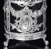 Louis XVI - Original French 18th Century Sterling Silver Salt Cellars & Mustard Server, Late 1700s