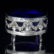 Louis XVI - Original French 18th Century Sterling Silver Salt Cellars & Mustard Server, Late 1700s