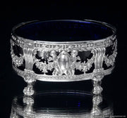 Louis XVI - Original French 18th Century Sterling Silver Salt Cellars & Mustard Server, Late 1700s