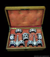 Louis XVI - Original French 18th Century Sterling Silver Salt Cellars & Mustard Server, Late 1700s