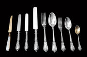 Odiot - 126pc. Antique 19th Century French 950 Sterling Silver Flatware Set + Storage Chest !