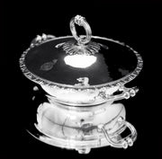 Odiot - 3pc. Antique French 19th Century 950 Sterling Silver Covered Vegetable Server - LIKE NEW !